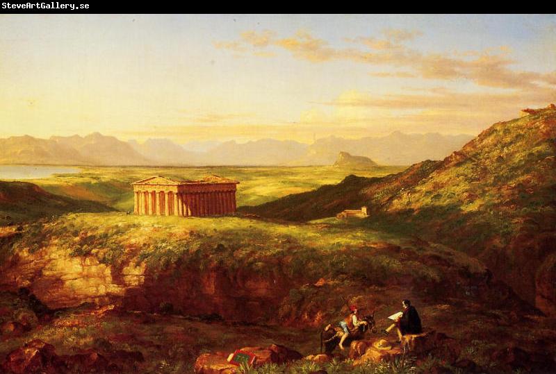 Thomas Cole Temple of Segesta with the Artist  Sketching